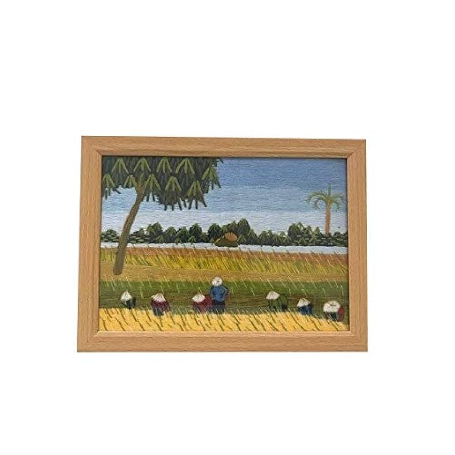 Amazon.co.jp: ベトナム 刺繍絵 全面手刺繍 刺繍画 ハンドメイド